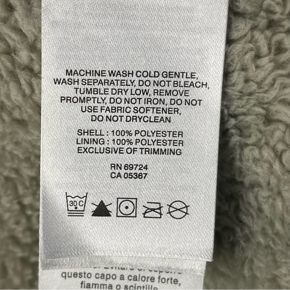 Columbia Sherpa Fleece Full Zip Stylish Green Jacket Women Small Hiking Camping - Picture 9 of 11